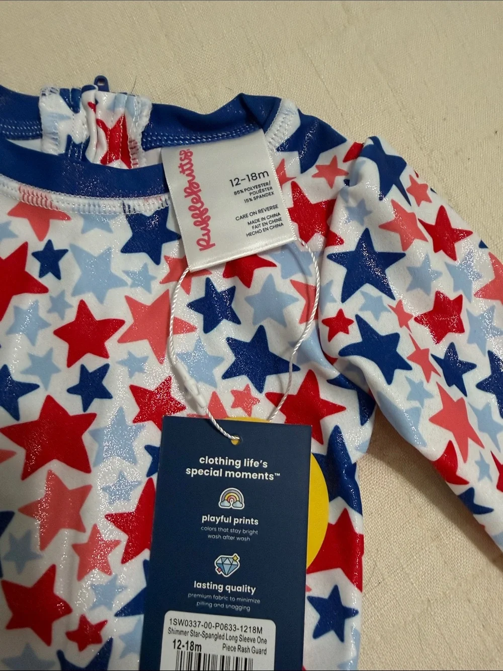 Ruffle Butts Red Blue White Star One-Piece Swim